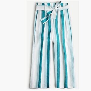 J. Crew Stiped Linen Pants